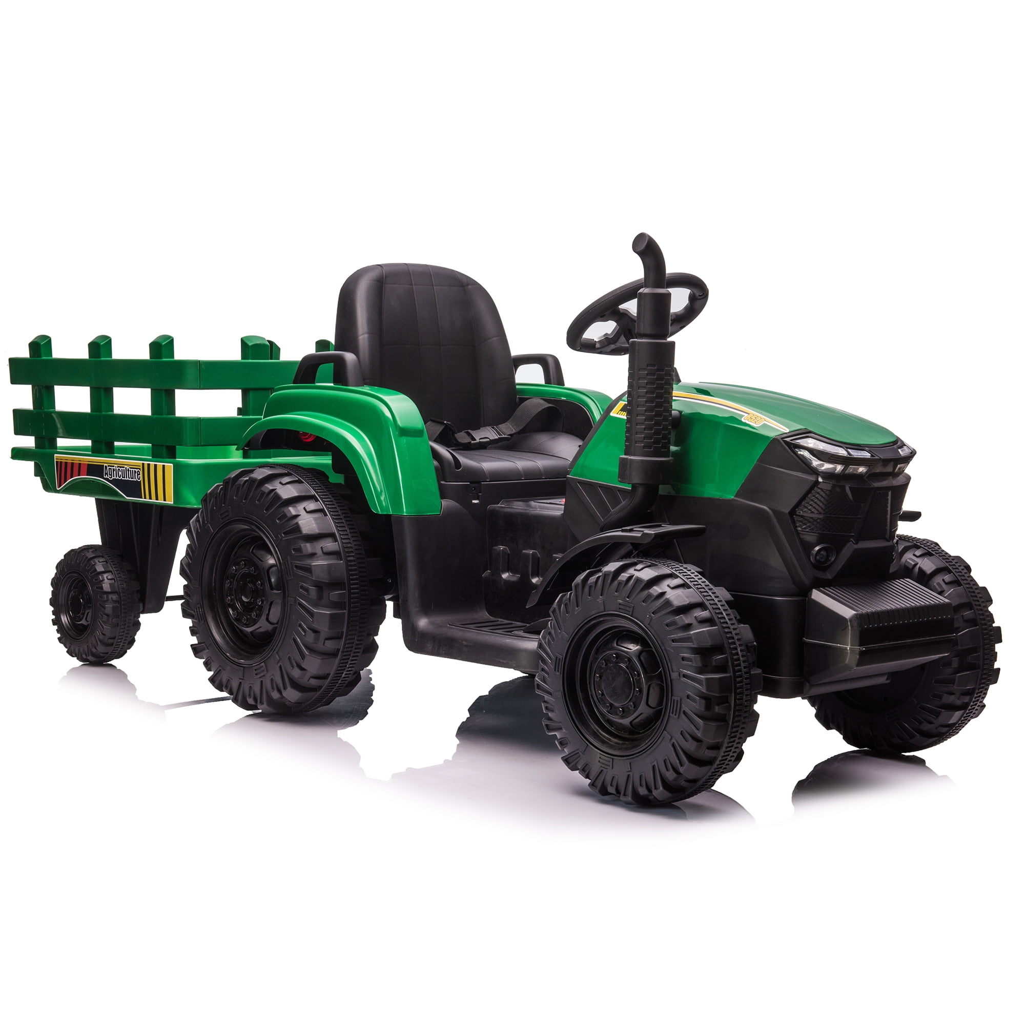 Tractor eléctrico para niños de 12V con remolque