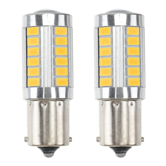 EeaseMX 2 bombillas LED P21W 1156 BA15S 33, 5730 SMD, superbrillantes, para coche, luces antiniebla, de freno y de reserva (luz amarilla)