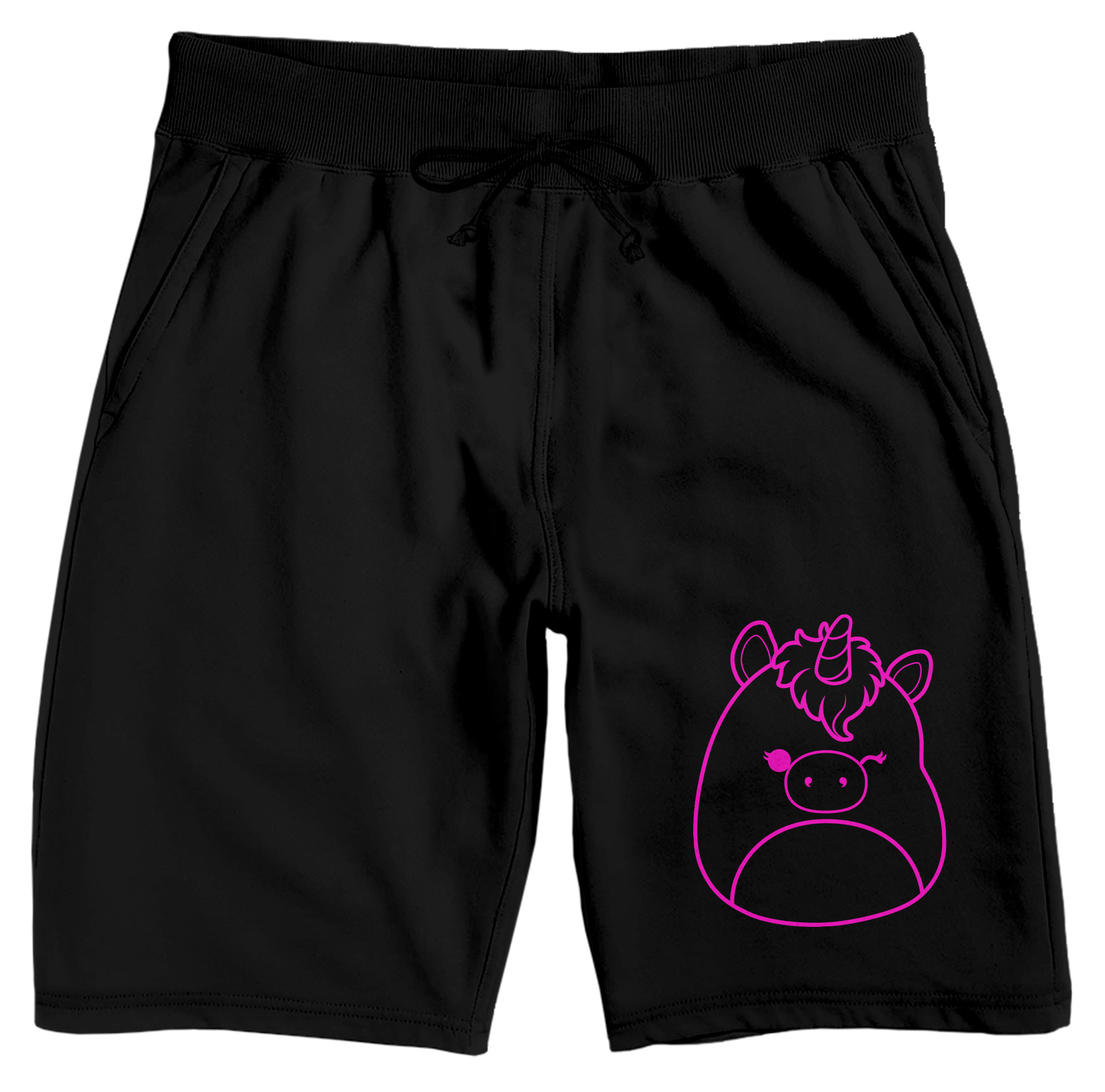 Squishmallows Lola the Unicorn Menâs Black Sleep Shorts - Walmart.com