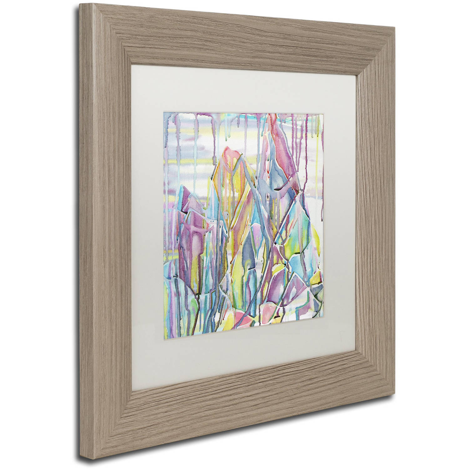 Trademark Fine Art "Himalayas" Canvas Art by Lauren Moss White Matte, Birch Frame