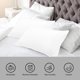 thumbnail image 2 of Funda de Almohada de Microfibra con Cierre de Cremallera, Juego de 2 Suaves Transpirables Fundas Almohadas con Bordado - Blanco, 36x51cm, 2 of 6