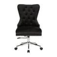 thumbnail image 1 of Champagne Office Chair in Black Velvet, Executive Chair, Computer Chair, Adjustable Office Chair, Vintage Office Chair, Swivel Office Chair for Home, 1 of 4