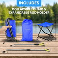 thumbnail image 4 of DaddyGoFish Kids Fishing Pole – Telescopic Rod & Reel Combo with Collapsible Chair, Rod Holder, Tackle Box, Bait Net and Carry Bag for Boys and Girls, 4 of 7