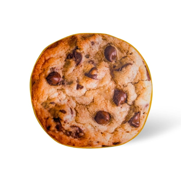Manta redonda de forro polar Toynk con chispas de chocolate y galletas