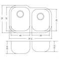 thumbnail image 3 of Fregadero Cocina Submontar 2tinas 81x52x23 Eb A31209ar Der Eb Técnica Línea Alessia, 3 of 3