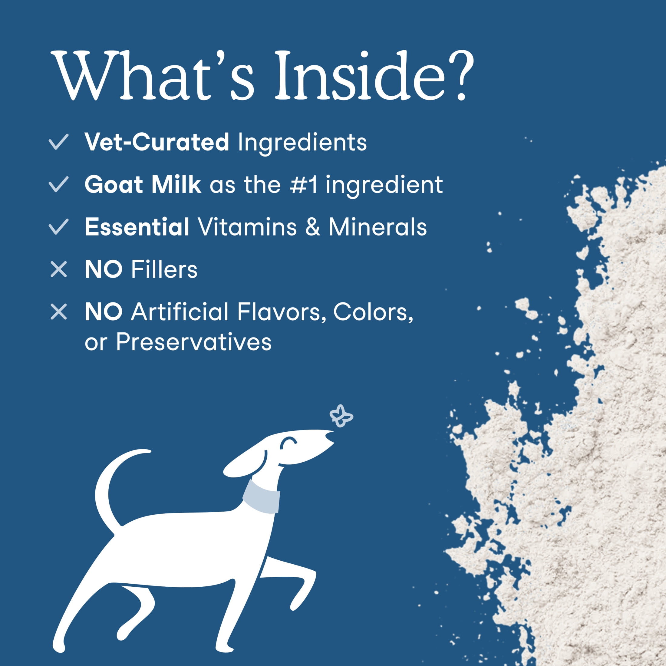 Fera Pets Dog & Cat Multivitamin Goat Milk Topper - With Probiotics - For Overall Wellness - 60 Servings