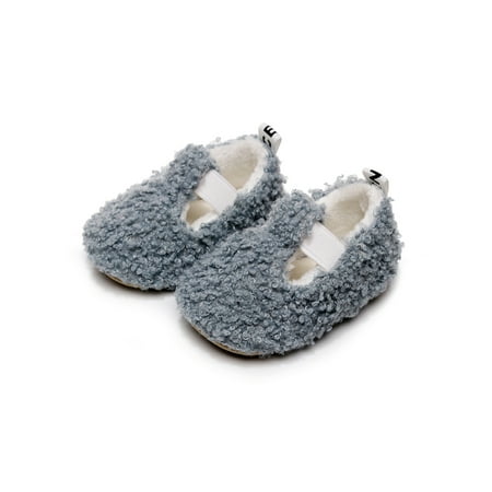 

Ritualay Infant Flats Comfort Slippers First Walker Casual Shoes Lightweight Cute Wedding Winter Warm Prewalker Blue 6C
