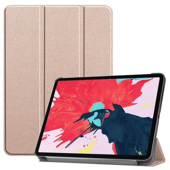 For 2020 iPad Pro 11" (2nd Generation), Slim Leather Cover, Auto Wake/Sleep - Gold