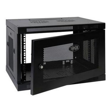 9U Wall Mount Rack Enclosure Cabinet with Door and Side Panels-Black