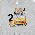thumbnail image 4 of Inktastic Two and Digging It Bulldozer 2nd Birthday Girls Toddler Dress, 4 of 5