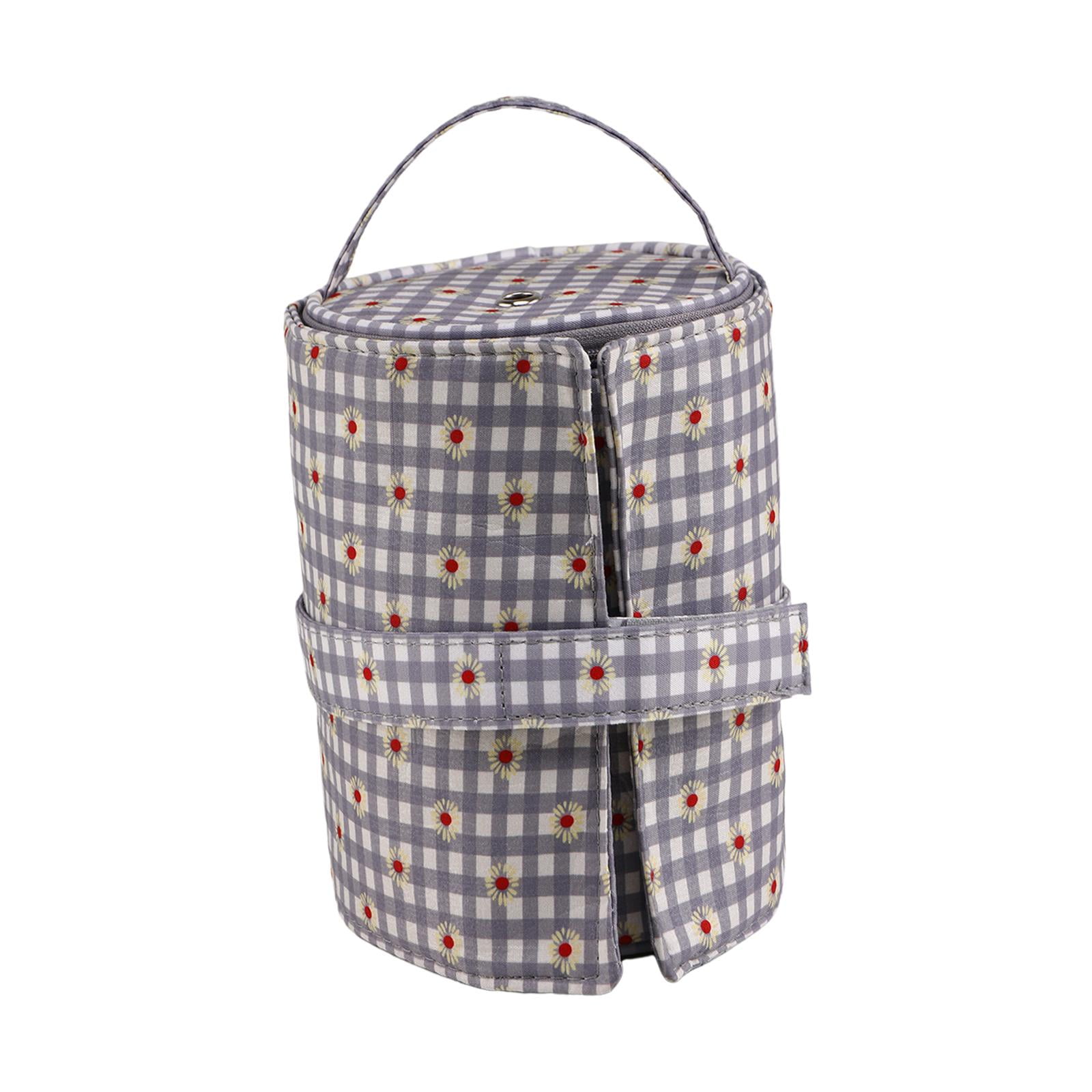 Yarn Storage Tote,Yarn Storage Tote Bag Knitting Crochet Organizer,Detachable Yarn Dispenser Thread Holder case Tote,Portable Storage Bag Yarns Projects Carrying Case,Knitting Crochet Gray