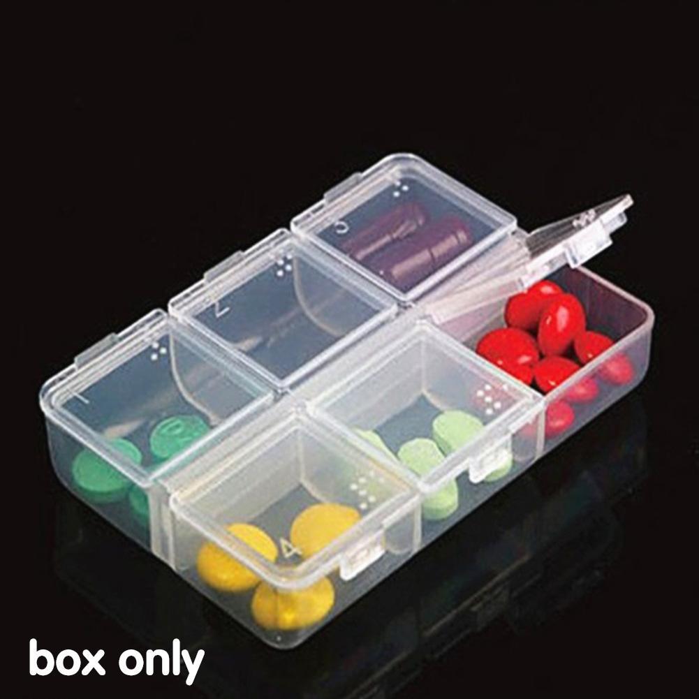 Travel Pill Box Holder Medicine Organizer Container Case Pill Independent Drug Grid Tablet E8K1 R2D1