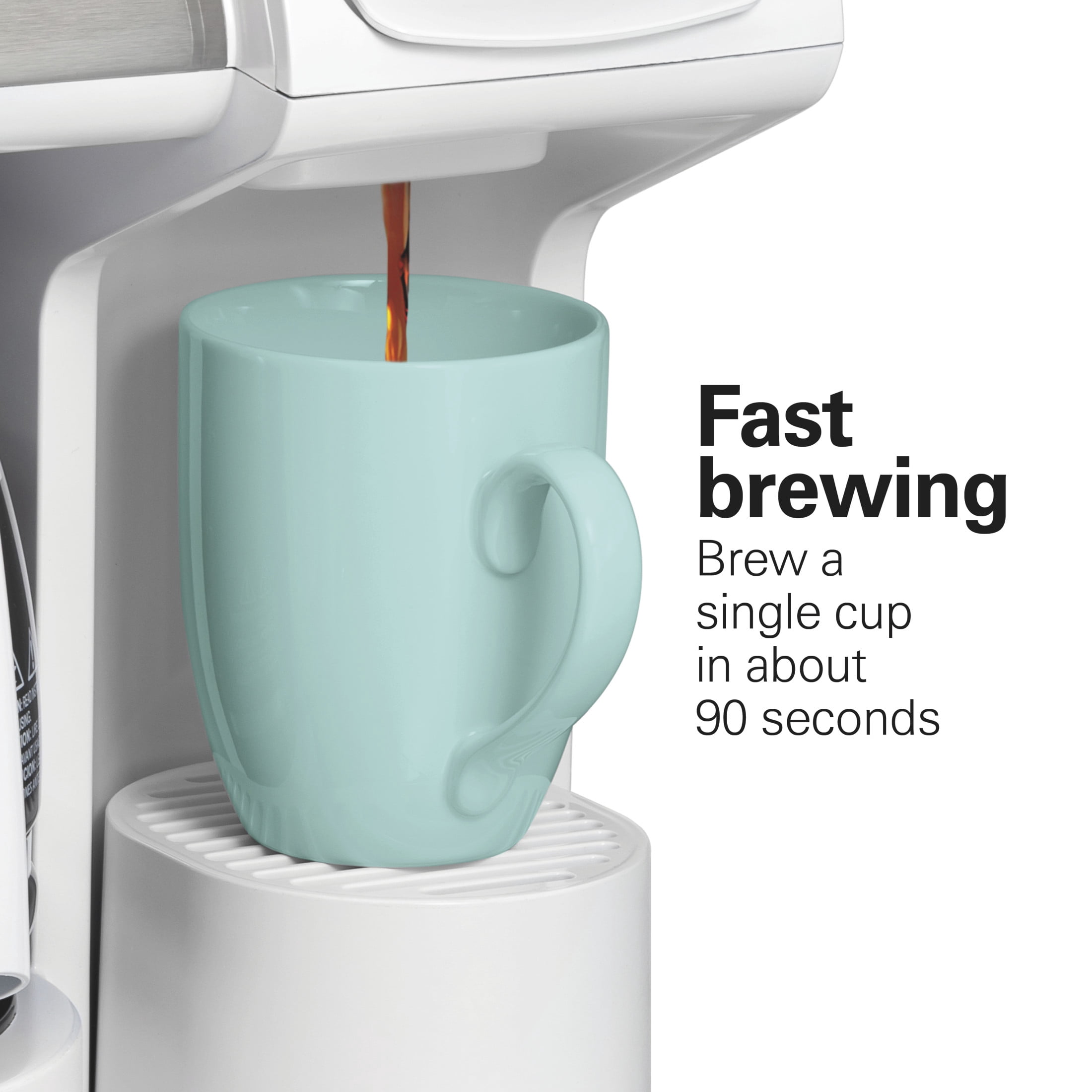 Hamilton Beach FlexBrew Coffee Maker, K Cup Pod Compatible Single Serve Coffee Maker & 12-Cup Coffee Pot, White