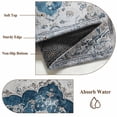 thumbnail image 6 of 3'x5' Area Rugs, Blue Boho Floral Indoor Outdoor Area Rug for Living Room Bedroom, Vintage National Floral Textured Washable Bathroom Rugs Kitchen Floor Carpet Mats Home Decor Aesthetic, 6 of 8