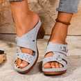 thumbnail image 1 of MKLEKYY Sandalias para Mujer Sandalias Cómodas Con Tacón para Uso Diario, Informales, para Caminar En La Playa, Transpirables, Ligeras, Con Punta Abierta, 1 of 4