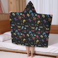 thumbnail image 5 of Colorful Controllers Games Music Black Pattern Hooded Bath Towel，50"x30" for Ages 3 To 12 Kids, Quick Dry Lightweight Soft Microfiber Hood Beach Towel Cover Up for Kids, 5 of 7