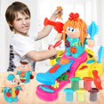 thumbnail image 2 of Puzzle Barber Color Mud Cut Hair DIY Handmade Plasticine Green Color Mud Toy, 2 of 3