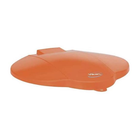 Vikan Round Pail Lid, 12 1/4 in Dia, Orange, Polypropylene 56877