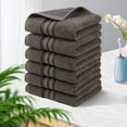 thumbnail image 2 of PiccoCasa 6PCS Cotton Soft Hand Towels Set for Bathroom 13" x 29" Coffee Color, 2 of 7