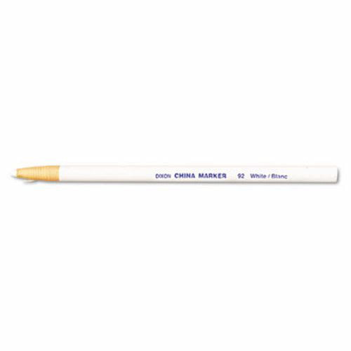 Peel Off Grease Pencil Dixon Phano China Marker White 92 00092 Box of 12 