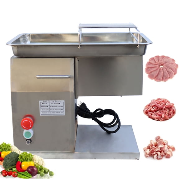 Commercial Meat Slicer Machine QX Stainless Fresh Meat Cutter Food Slicer with 8mm Blade