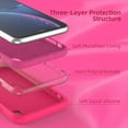 thumbnail image 5 of Compatible with iPhone XR Case, Drop Protection Liquid Silicone Gel Rubber Full Body Bumper Cover with Soft Microfiber Shockproof Phone Case for iPhone XR 6.1", Hot Pink, 5 of 14