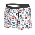 thumbnail image 2 of Balery Nautical And Pirate Owls Men's Boxer Briefs, Soft and Breathable Cotton Underwear with nylon Waistband-Large, 2 of 9