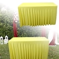 thumbnail image 1 of Purple Green Yellow Light Blue 183*76*76cm Elastic Cover Outdoor Wedding Event Festival Party Rectangular Elastic Tablecloth, 1 of 6