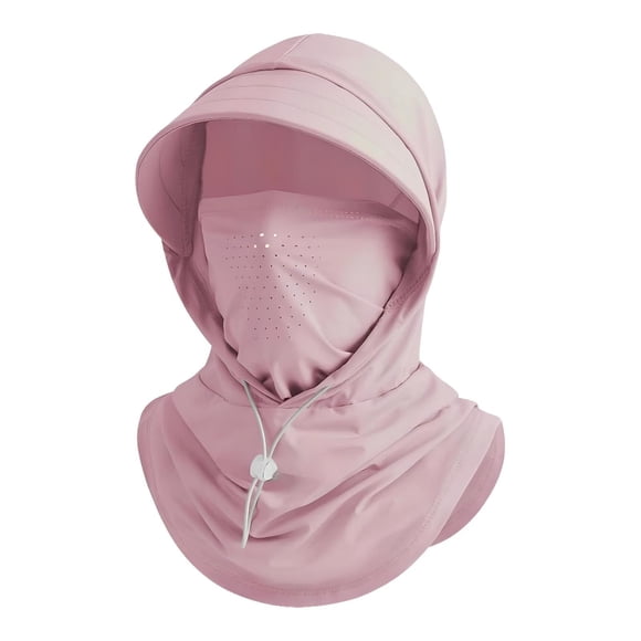 Almencla Balaclava Face Mask Comfortable Hat with Wide Brim for Running Sports Skiing Pink
