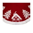 thumbnail image 3 of Red and White Holiday Christmas Home Tree Skirt 54 Inch TS0253, 3 of 3