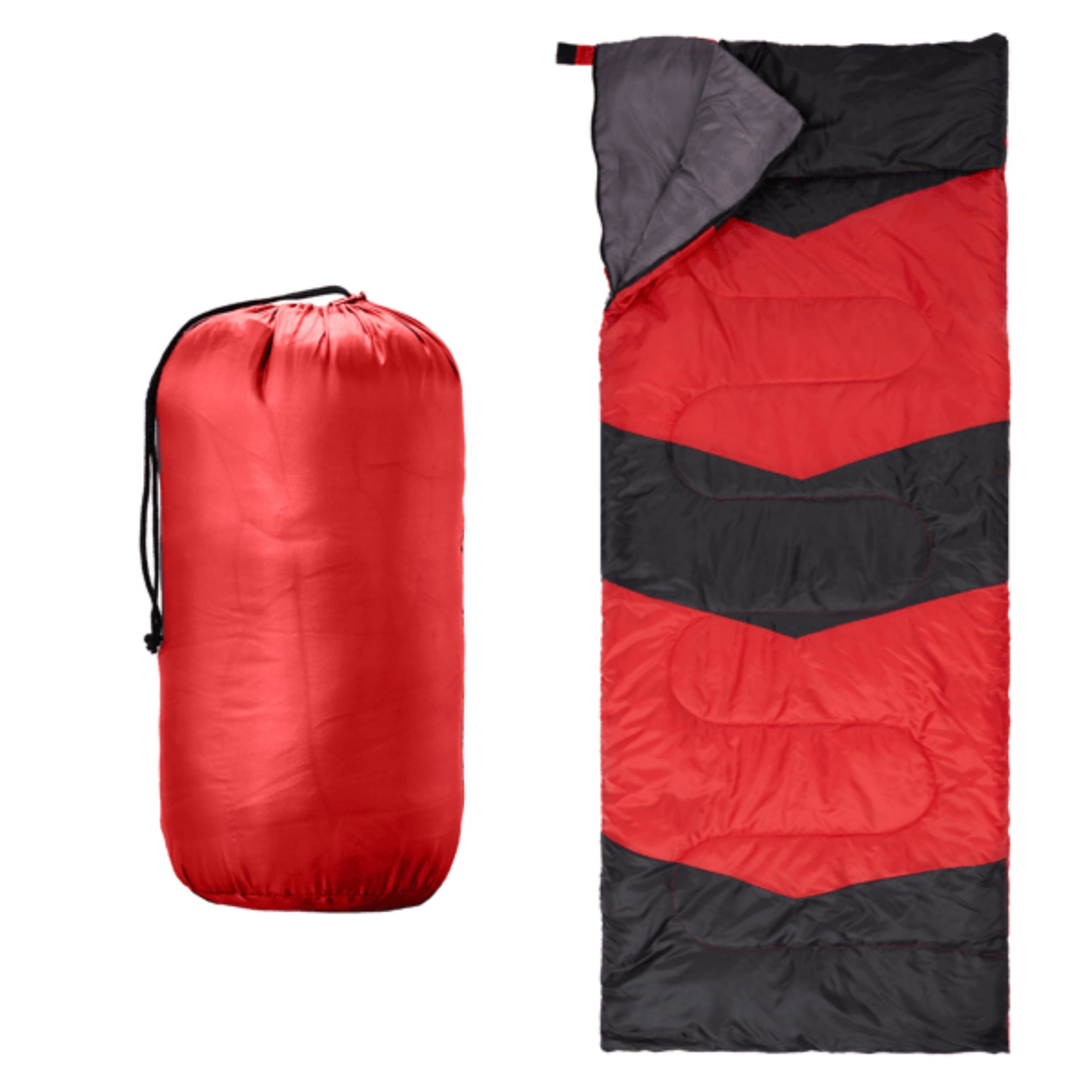Red Waterproof Envelope-style Sleeping Bag, Compact and Lightweight Sleeping Bag, with A Storage Bag, Easy To Clean, Small and Portable, Suitable for Outdoor Hiking, Midday Rest, and Travel.