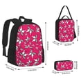 thumbnail image 2 of Disketp Butterfly Large Capacity Backpack Lunch Bag Pencil Case Combination 3 Piece Set for Student, 2 of 7