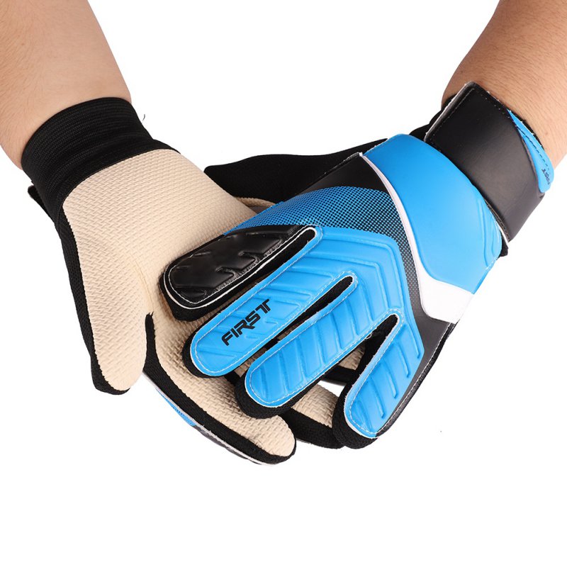 Soccer Gloves Goalie Gloves Boys Girls Rubber Anti Slip Wrist Wrap