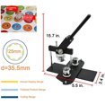 thumbnail image 2 of ChiButtons Button Maker KIT 25mm (1") Badge Press Machine-B400 + 25mm (1") Round Die Moulds + 500 set Button Components + Handling Cutter (Gold-New), 2 of 9