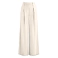 thumbnail image 6 of Mifsaly Wide Leg Dress Pants for Women High Waisted Pleated Professional Work Trousers with Pockets Flowy Business Casual Office formal Occasions Outfits Beige,XXL, 6 of 6
