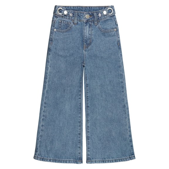 KIDSCOOL SPACE Girls Flare Jeans,Little Girl Bell Bottom Summer Denim Pants,9-10 Years