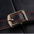 thumbnail image 4 of Augustus Travel Cigar Humidor - Black Leather w/Gold Buckles & Red Stitching - Capacity: 20, 4 of 7