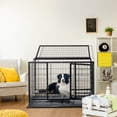 thumbnail image 4 of 42" Heavy Duty Dog Crate - Double Door Metal Kennel w/ Lockable Wheels & 2 Removable Trays for Large Dogs, Indoor/Outdoor Use (43.5x30x32.5in), 4 of 7
