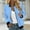 Light Blue, variant on WXLWZYWL Women's Bomber Jacket Lightweight Full Zip Up Jacket Cropped Plaid Coat Jacket Retro Moto Windbreaker Outwears