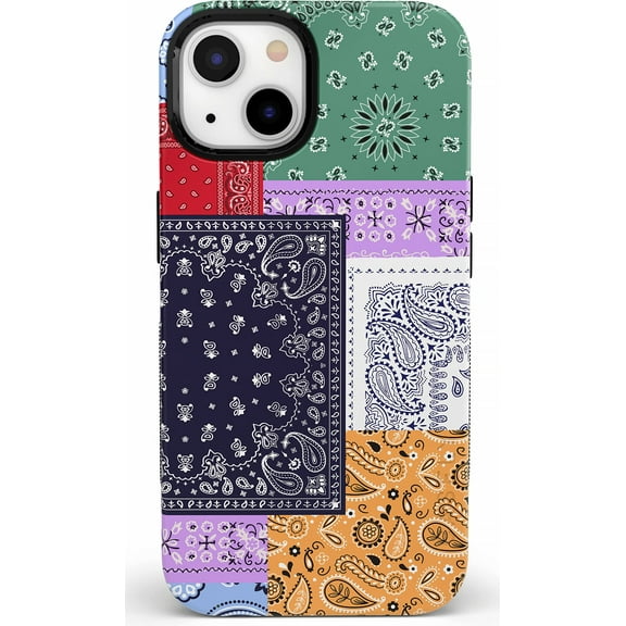 Casely iPhone 13 Case | Compatible with MagSafe | Swatch It Up | Patchwork Bandana Case