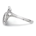 thumbnail image 3 of 925 Sterling Silver Cubic Zirconia Cz Heart Lock Key Ring Love, 3 of 8