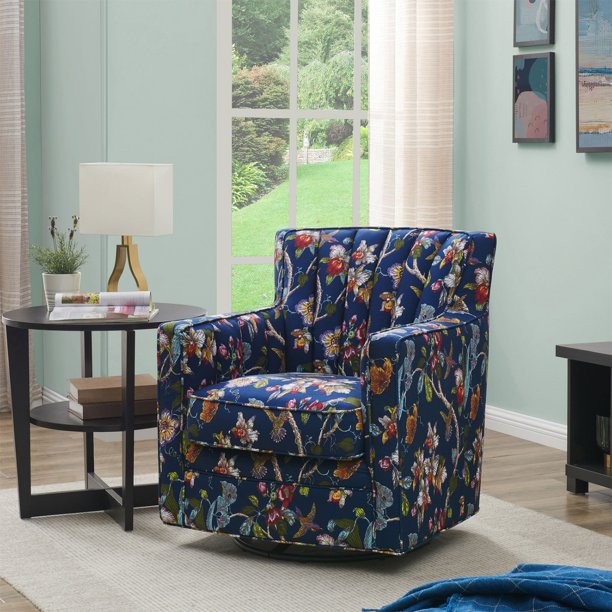 Homesvale Zoe Swivel Arm Chair, Multi Floral