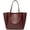 Brandy, variant on CoCopeanut Soft Faux Leather Shoulder Bag for Women Large Capacity Handbag Retro Tote Bag Fashion Satchel Commute Purse