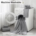 thumbnail image 4 of Smuge 18 Pcs Bath Towel Sets, Include 6 Bath Sheet Towels, 6 Hand Towels, 6 Washcloths, Soft Microfiber Highly Absorbent Shower Towel for Bathroom Gym Spa(Dark Gray), 4 of 7