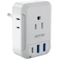 thumbnail image 1 of Refurbished BESTEK Voltage Converter with 4 Outlets 3 USB (1 PD 20W), Type C Plug Adapter, #01, 1 of 3