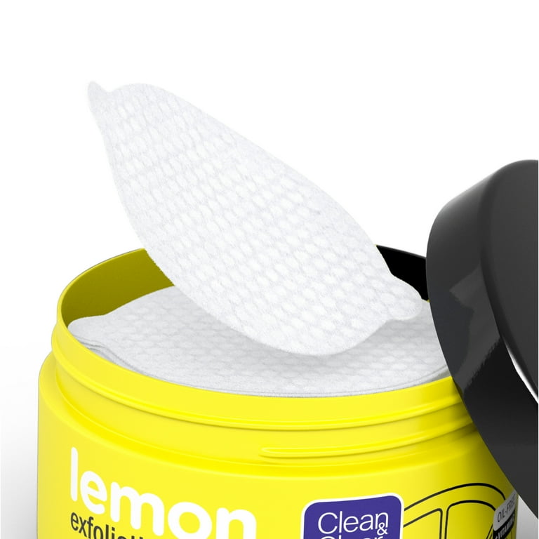 Clean & Clear Daily Lemon & Vitamin C Face Cleanser Pads, 45 Ct