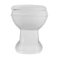 thumbnail image 3 of Round Toilet Bowl Part Only Sheffield White Grade A Vitreous China Porcelain w/Plastic Slow Close No slam Seat w/No Slip Bumpers Renovator's Supply, 3 of 10