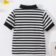 thumbnail image 5 of Kids' Short Sleeve Casual Polo Top Striped Weekend Polo Shirt Youth Collared Top, 5 of 5