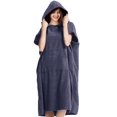 thumbnail image 1 of Changing Robe with Hood Quick Dry Bath Robe with Large Pocket Men Women Oversized Towelling Robe for Beach Surfing Swimming Gray, 1 of 9