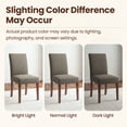 thumbnail image 3 of AFO Upholstered Dining Chairs Set of 2, Modern Parsons Dining Chairs with Solid Wood Legs & High Back Padded, Fabric Kitchen Side Chairs For Dining Room, Cafe & Kitchen, Taupe, 3 of 10